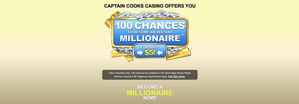 Captain Cooks casino bonus