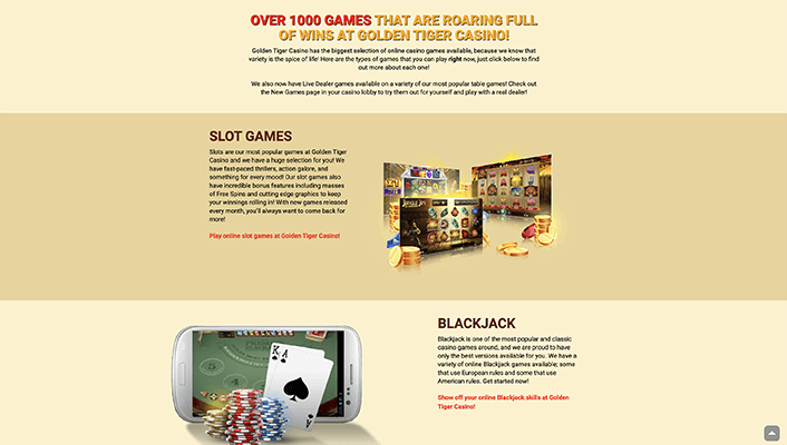 Golden Tiger Casino Games