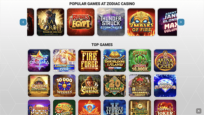 Zodiac casino games